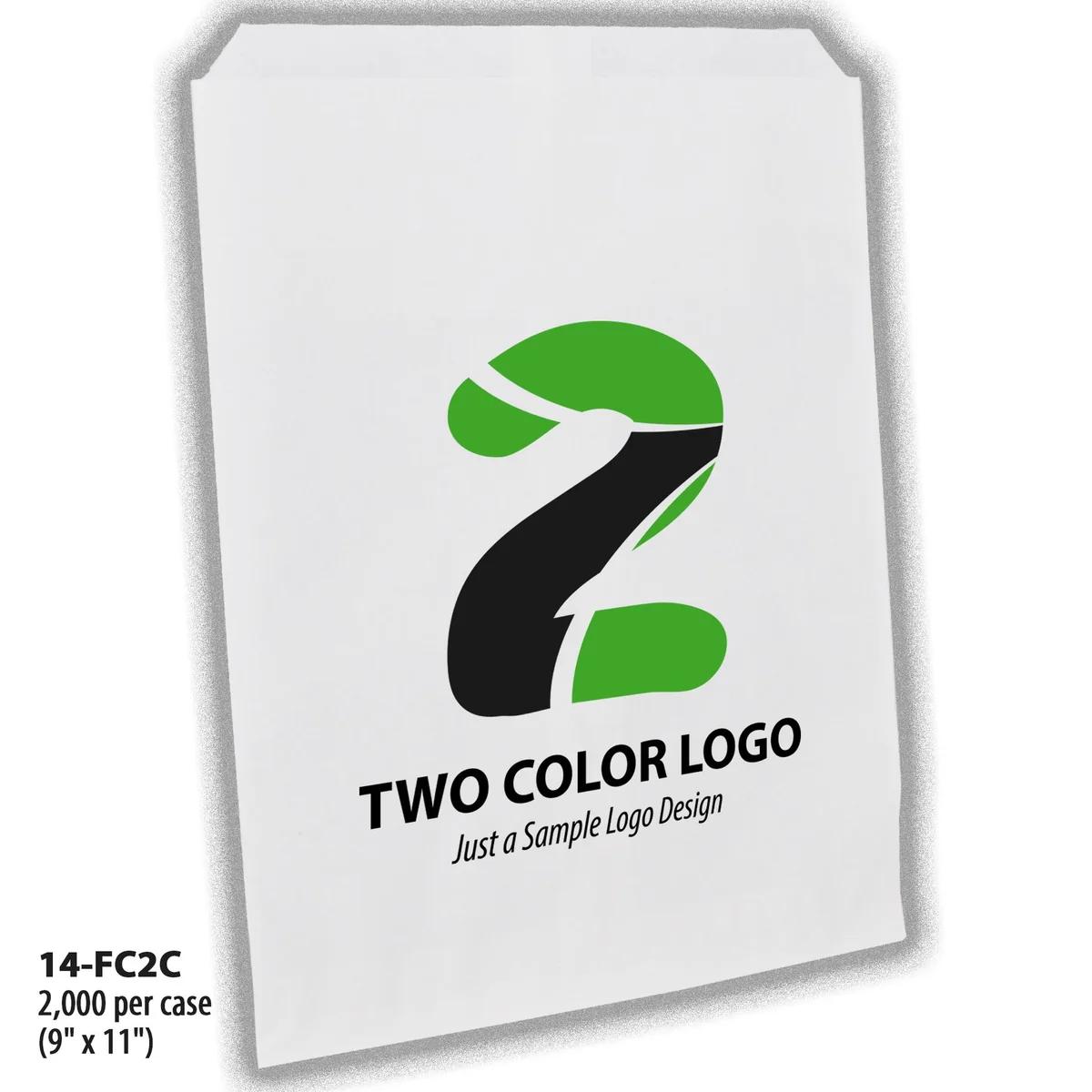 Full-Custom, 2-Color Bags, paper bag, #14 (9" x 11")