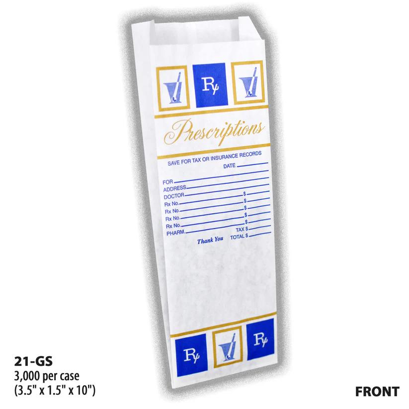 GS-21-FRONT (1), white paper pharmacy bag