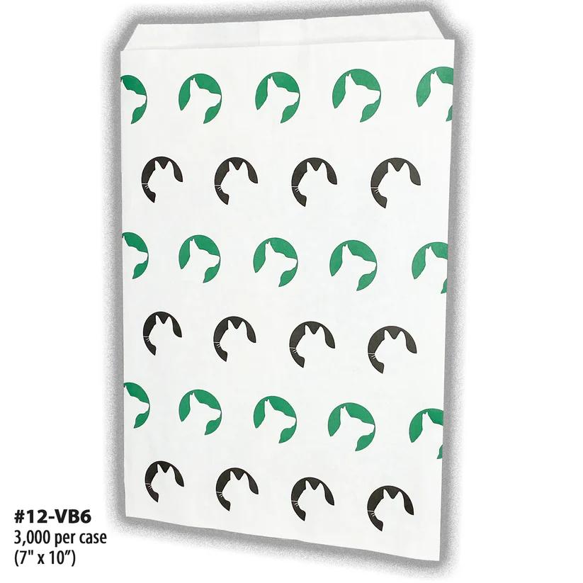 VB6-12-FRONT, white paper veterinary bag