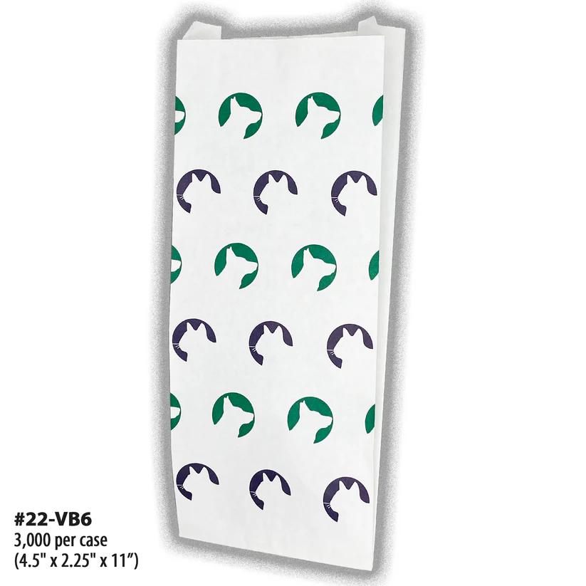 VB6-22-FRONT, white paper veterinary bag