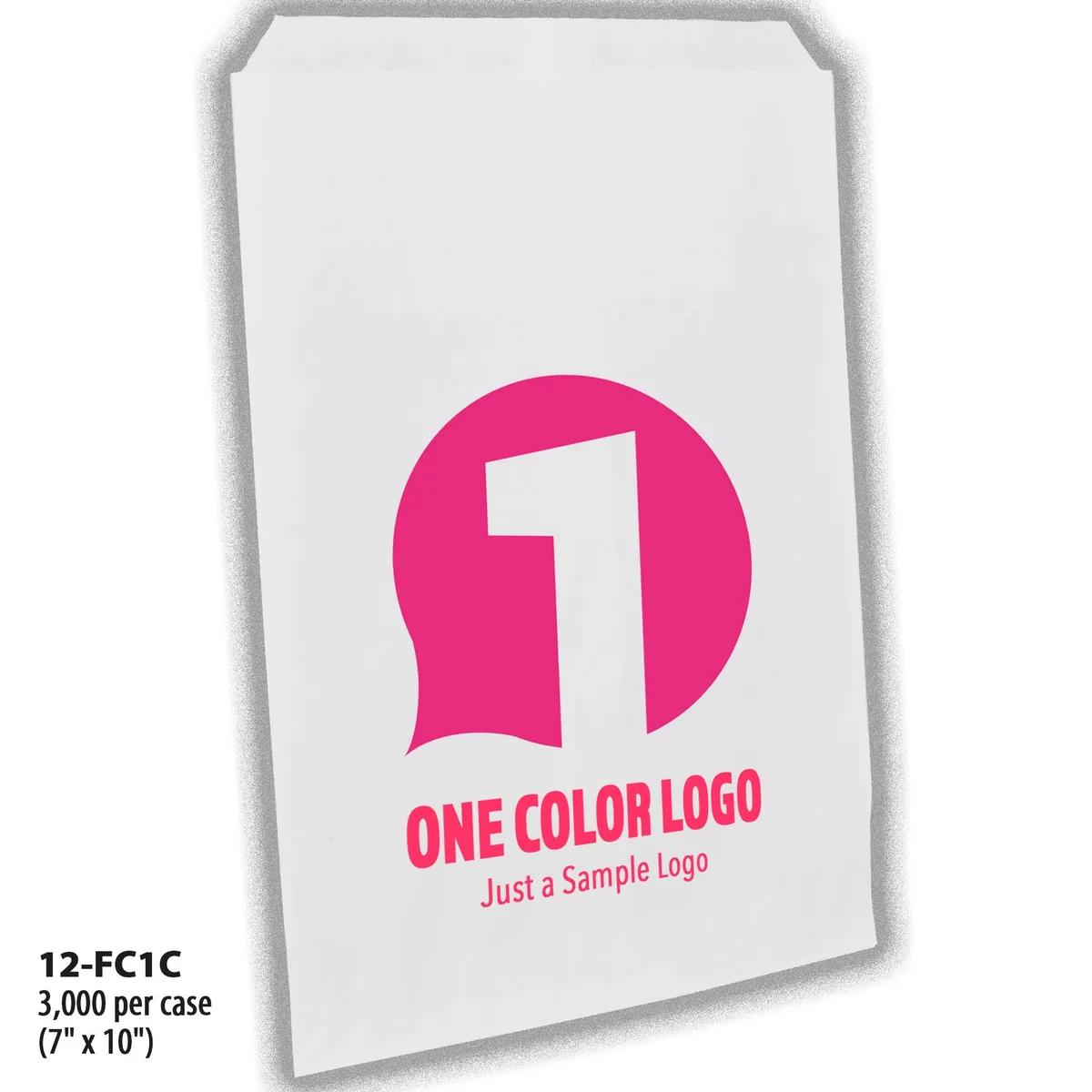 Full-Custom, 1-Color Bags, paper bag, #12 (7" x 10")