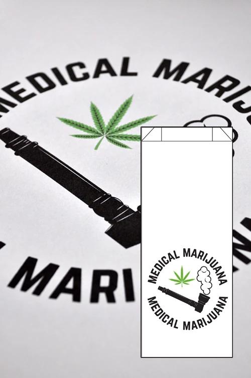 Dispensary Bag Design #17, paper bag, Classic RX (10" x 5" x 1")