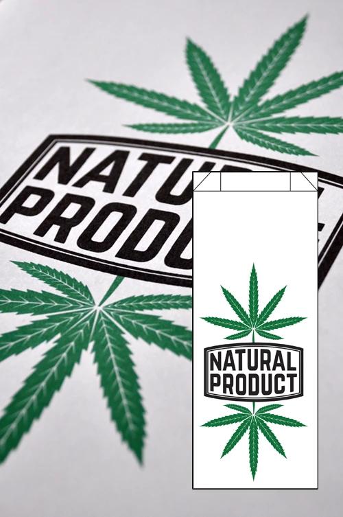 Dispensary Bag Design #20, paper bag, Classic RX (10" x 5" x 1")