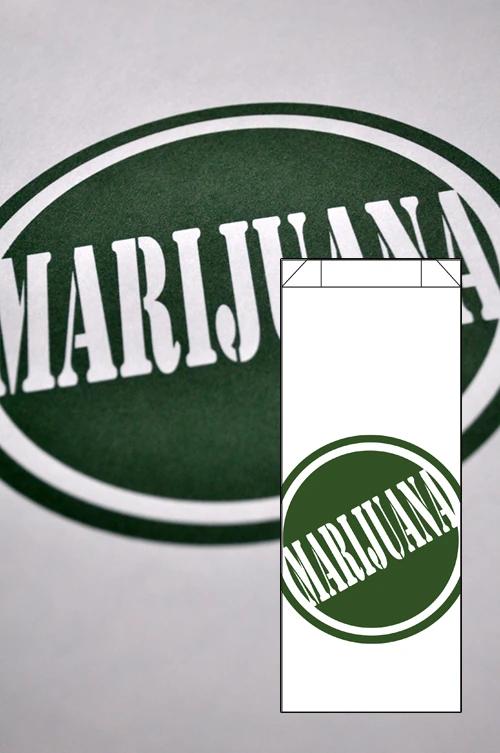Dispensary Bag Design #21, paper bag, Classic RX (10" x 5" x 1")