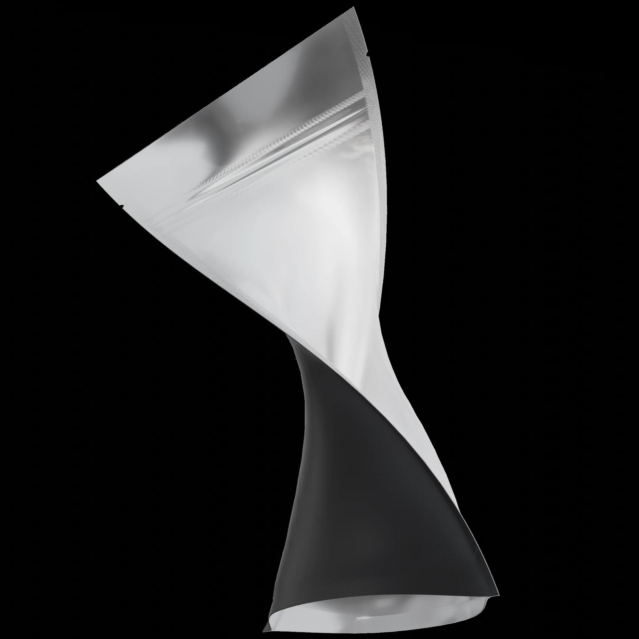 1/2 oz Matte Black/Clear, matte black/clear mylar bag