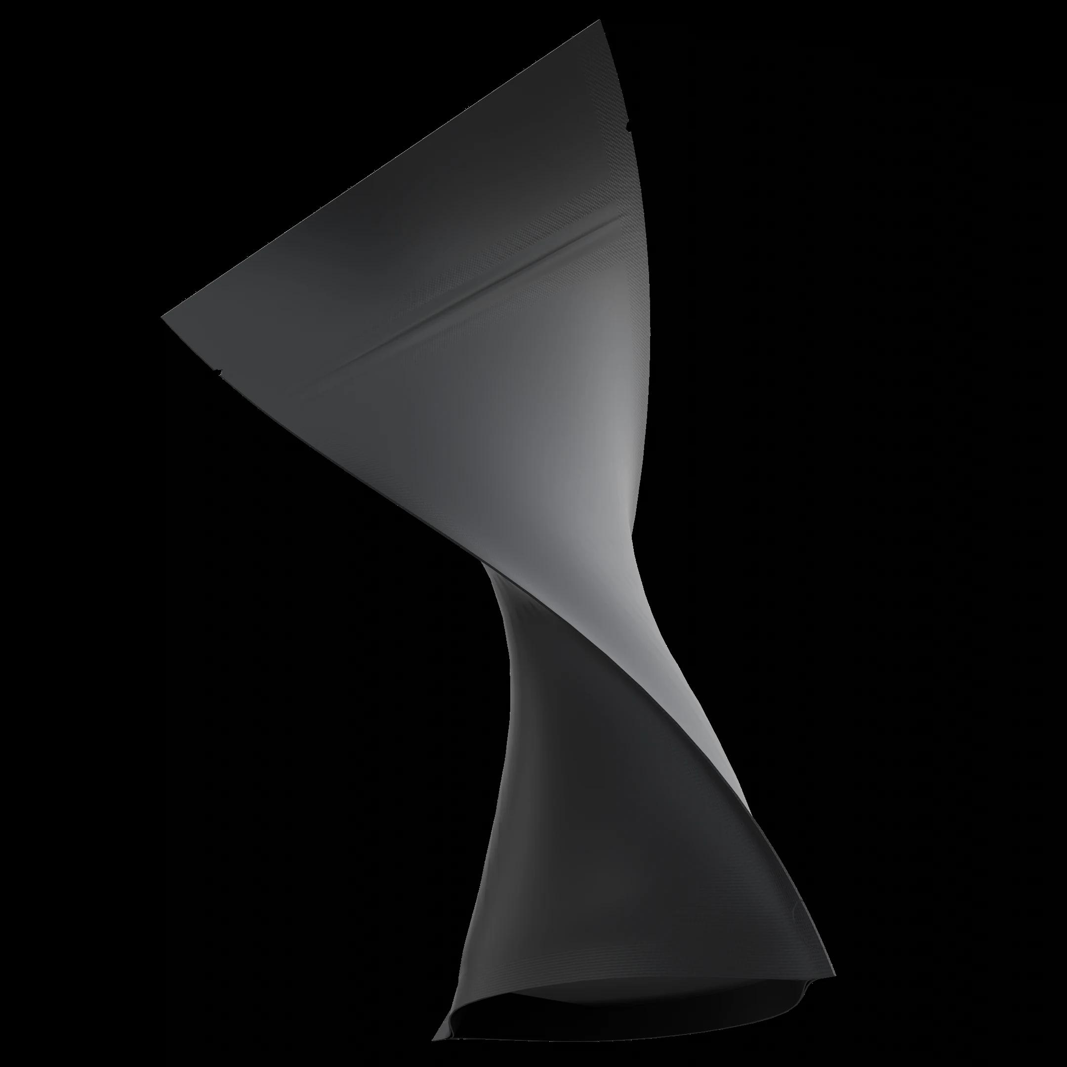 1/4 oz Matte Black Opaque, matte black opaque mylar bag