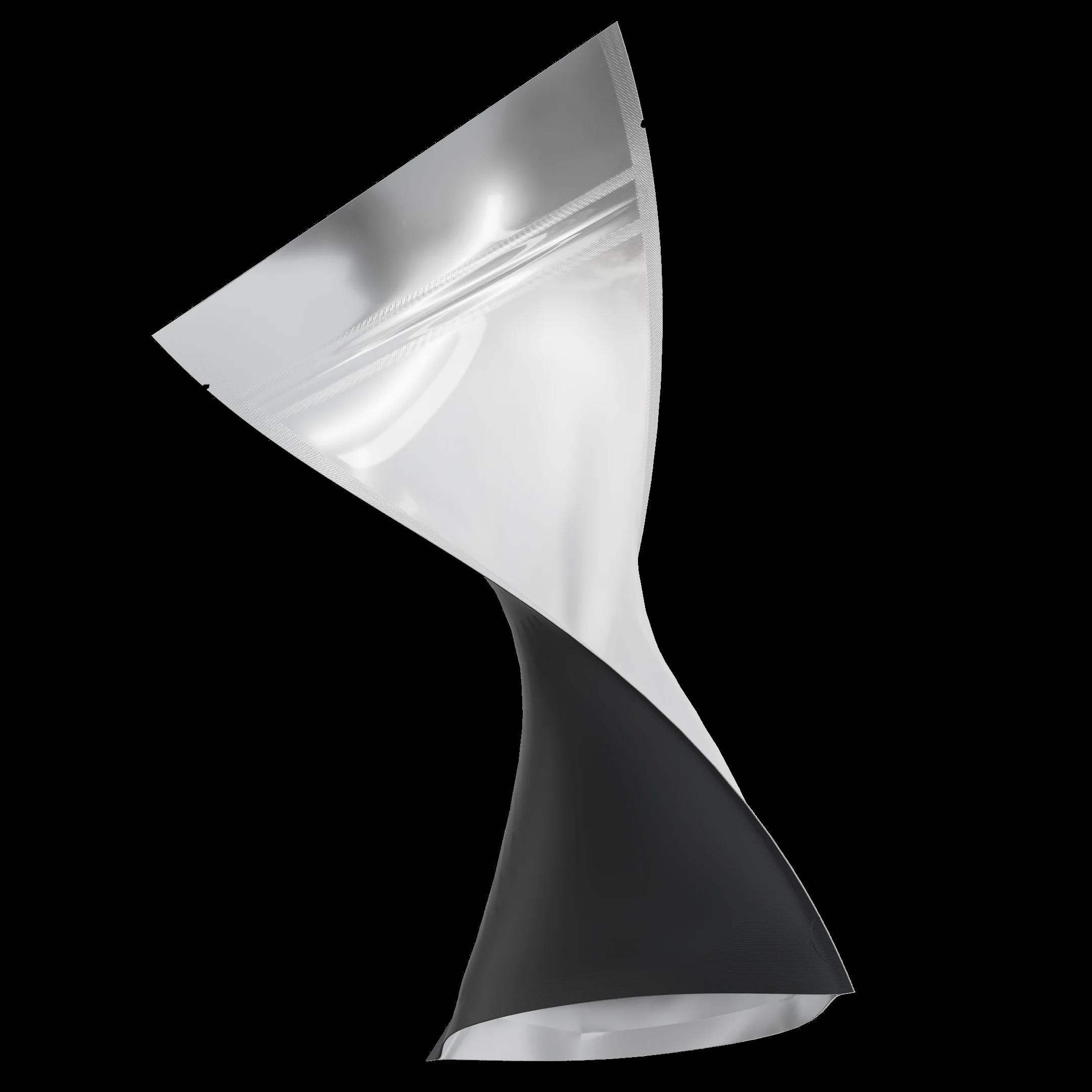 1 oz Matte Black/Clear, matte black/clear mylar bag