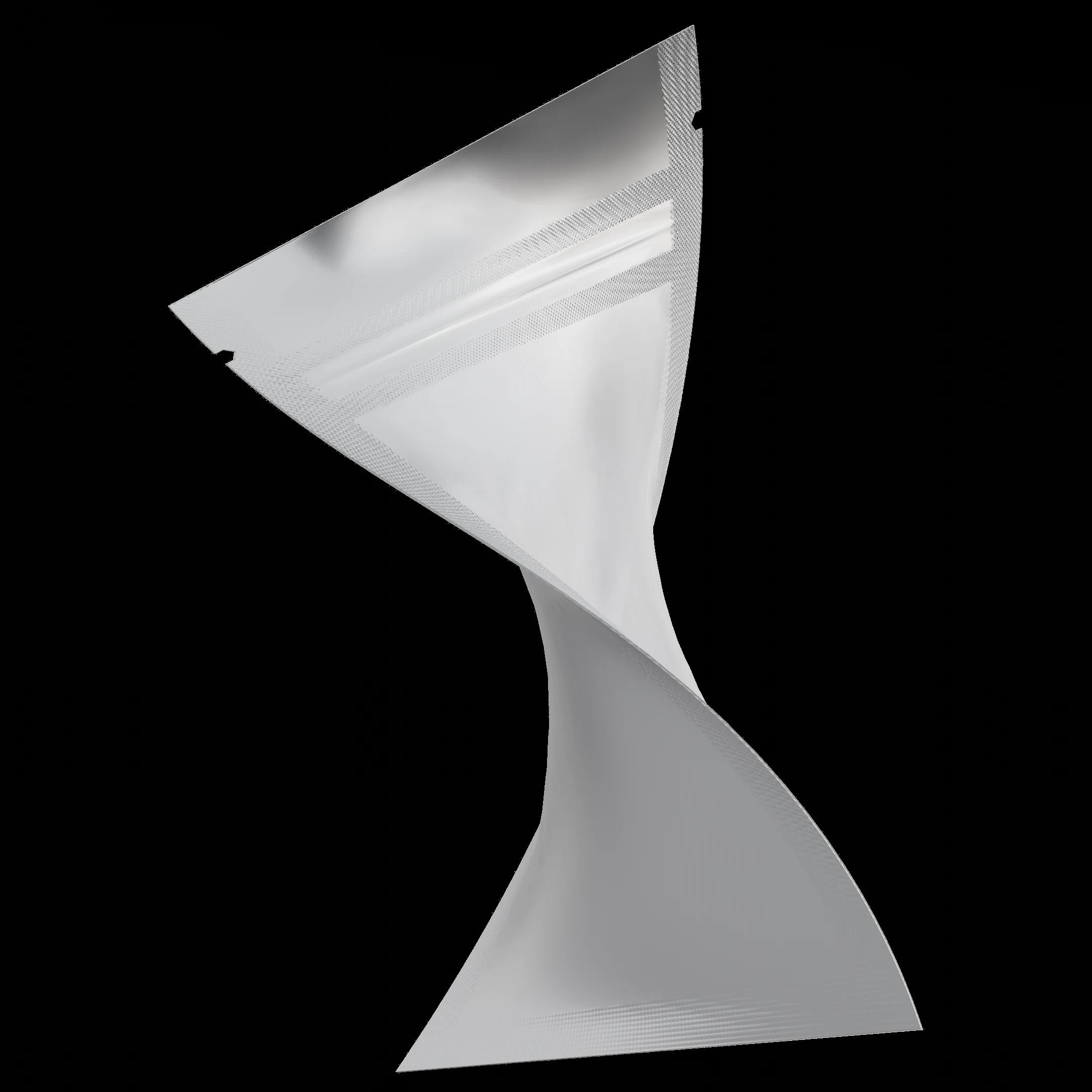 1g Matte White/Clear, matte white/clear mylar bag