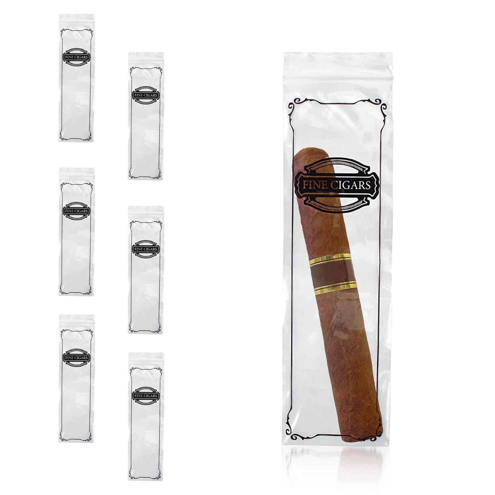 Printed Cigar Bags 3 x 10